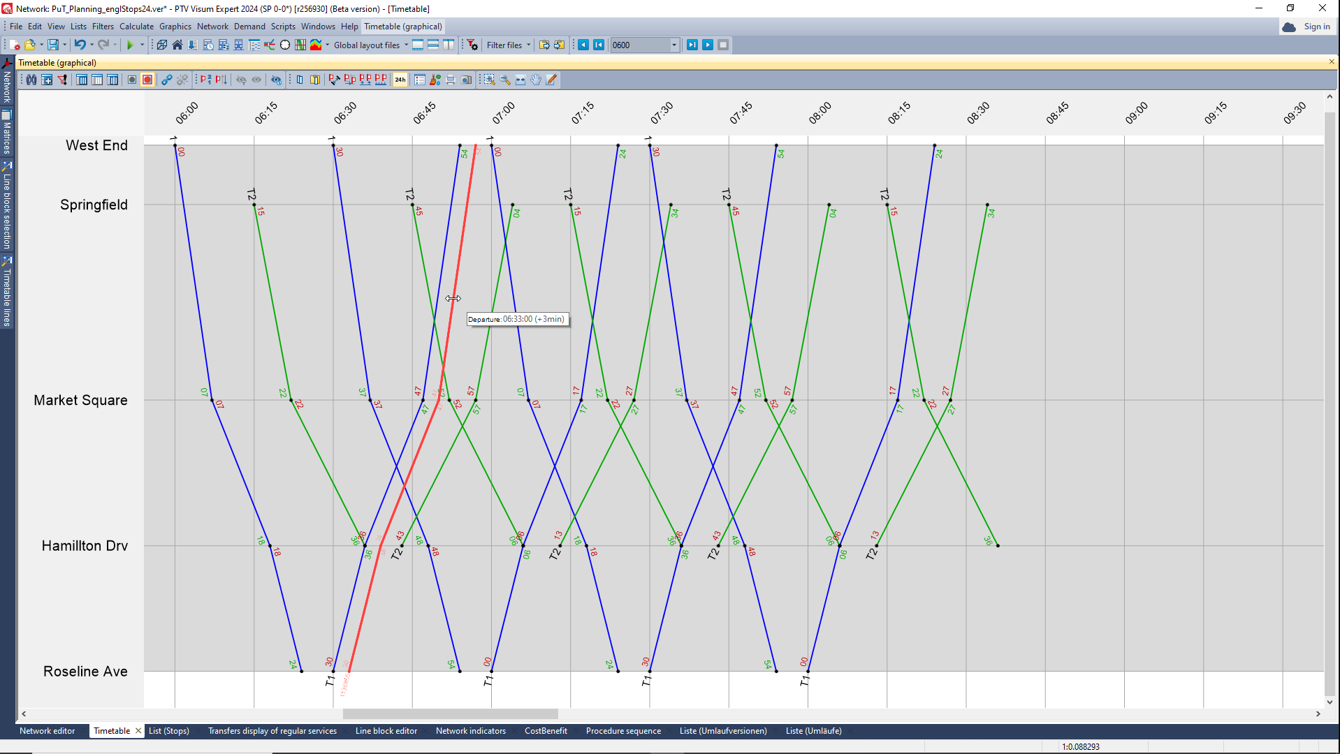 Graphical timetable editor 