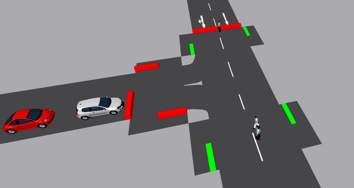 Leading Pedestrian Interval PTV Vissim Simulation